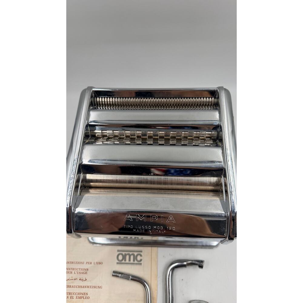 Vintage Marcato Ampia 150 Pasta Machine With Clamp & Hand Crank - Picture 2 of 6